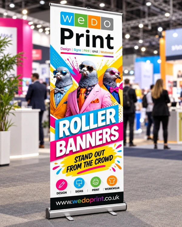  Colourful Roller Banner With Pigeon Team 5